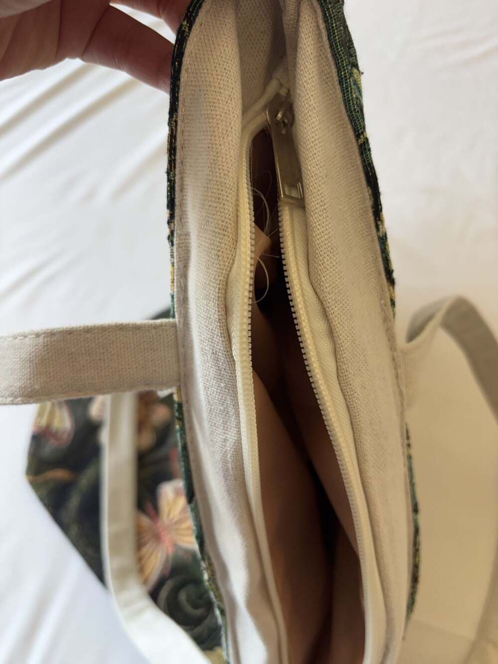 Butterfly Floral Tapestry Tote Bag - Picture 7 of 9